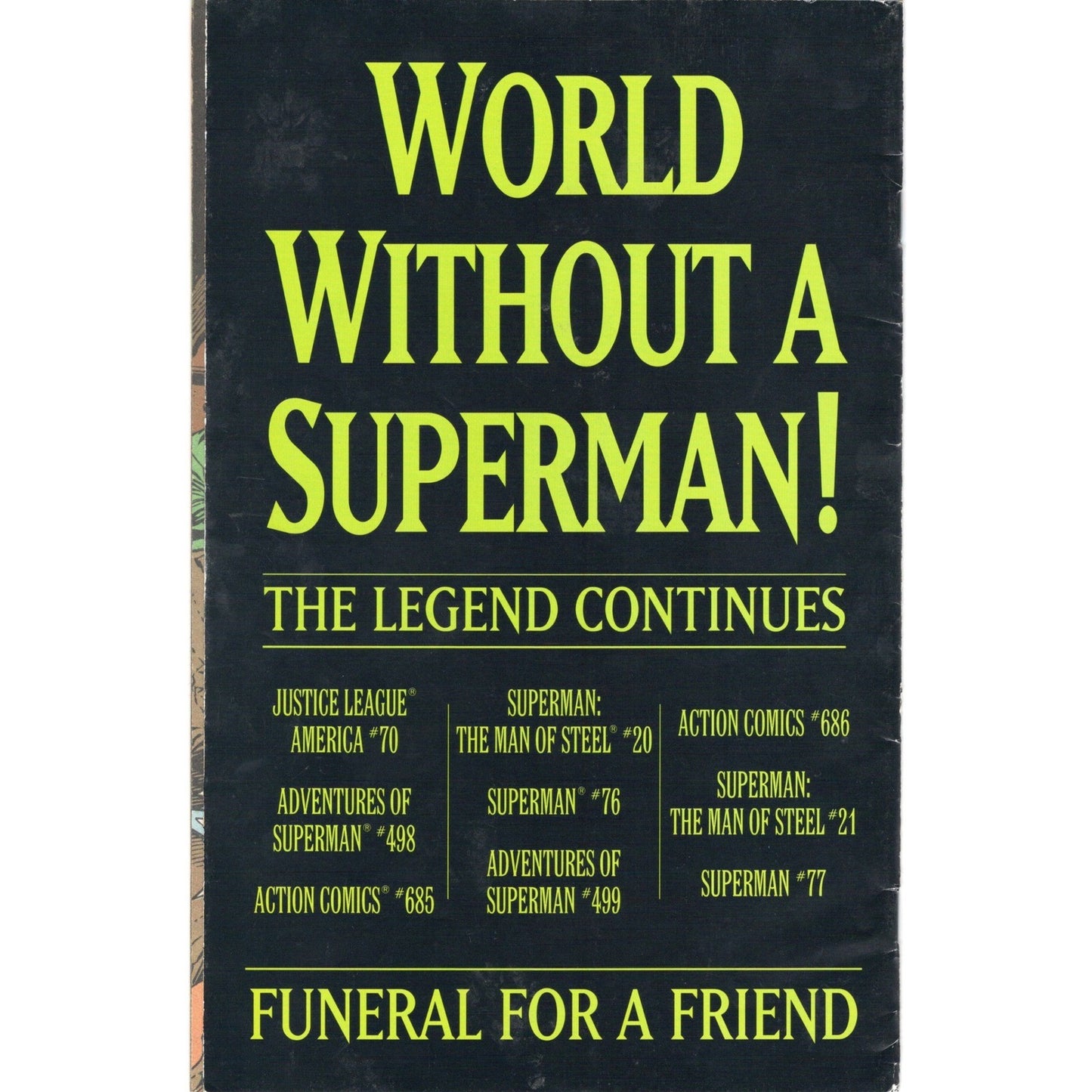 Superman 75 Death of Superman DC Comics 1993 4th Print Green Logo VF Dan Jurgens