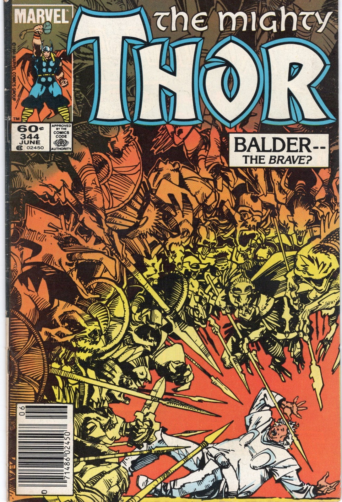 THOR (THE MIGHTY) #344 MID GRADE 1ST MALEKITH APP 1984