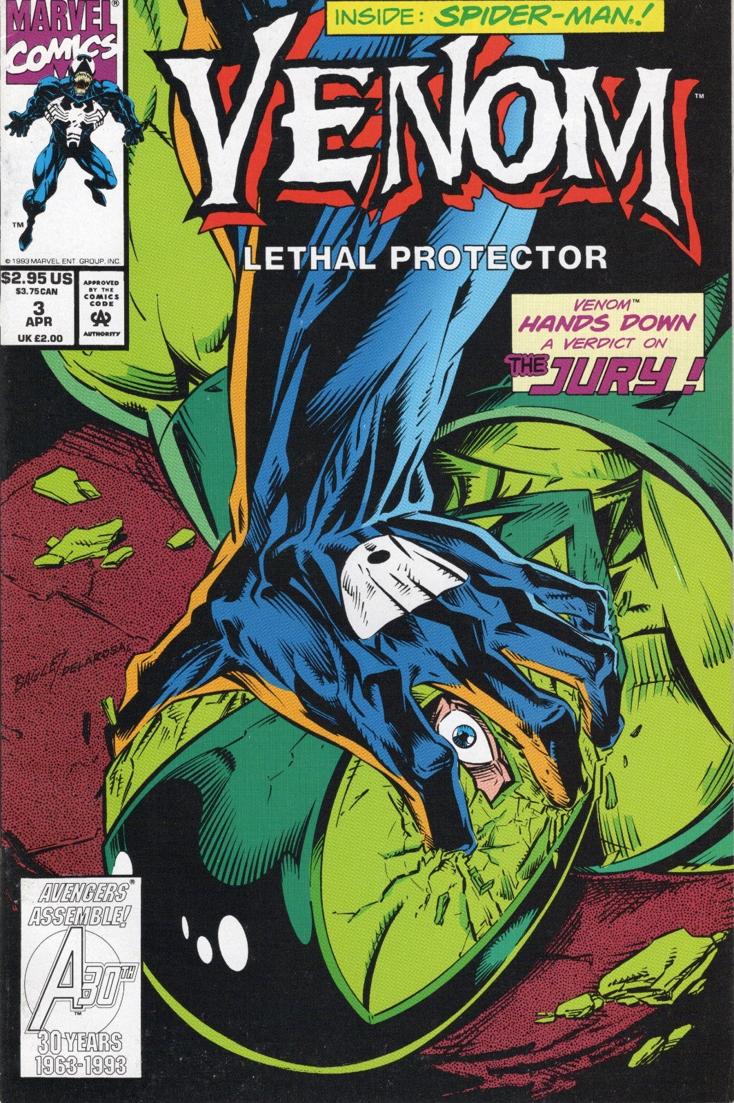 Venom Lethal Protector #3 1993 Marvel 9.4-9.6