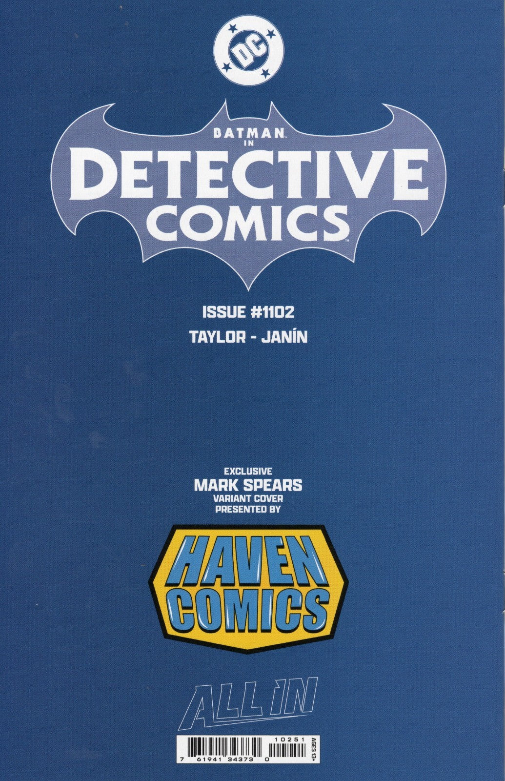 Detective Comics 1102 Mark Spears Exclusive Batman Joker IN-HAND Ltd 1000 🔥