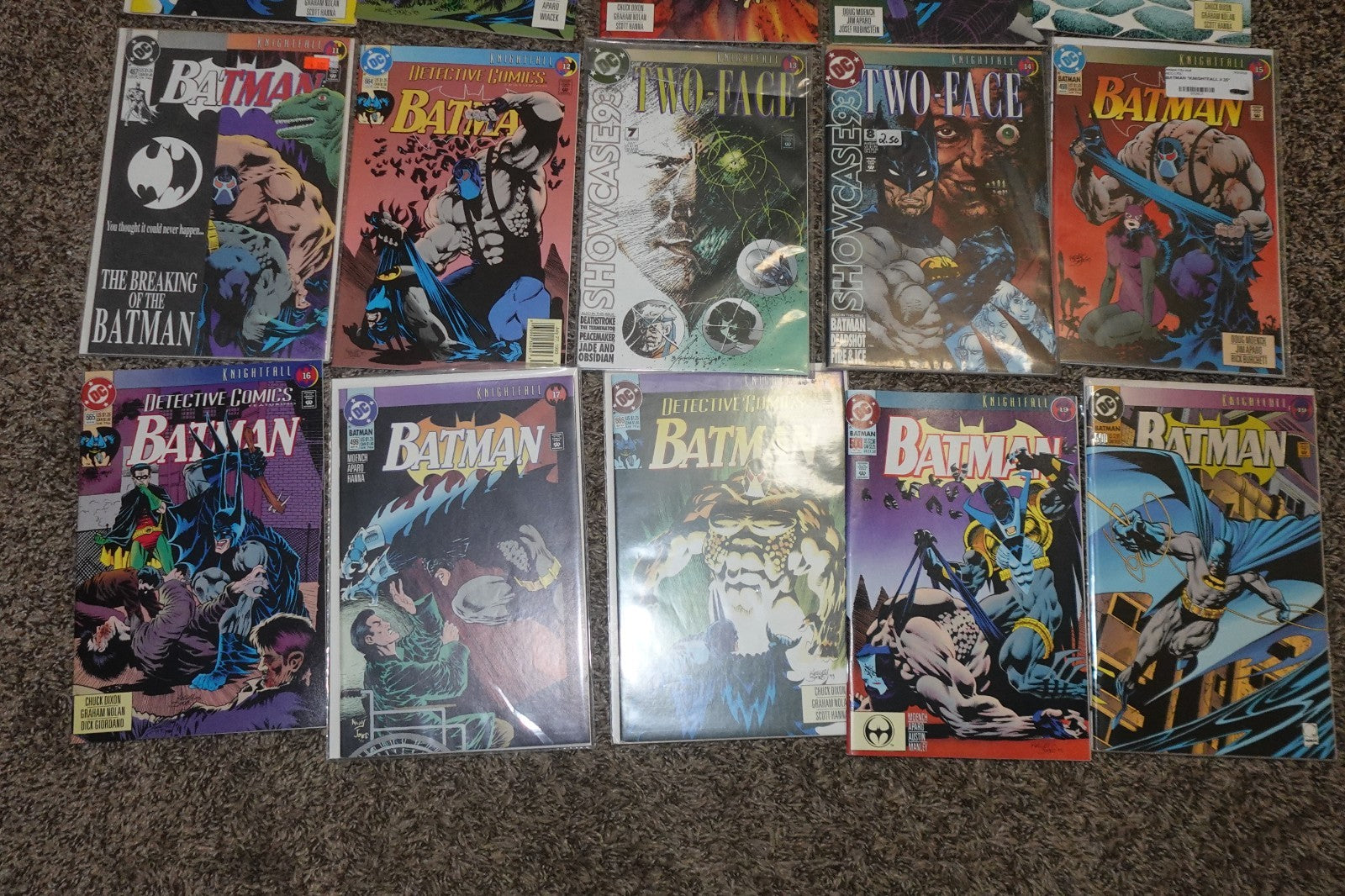 1993 Batman Knightfall #1-19 DC Comics Complete Set High Grade Bane 