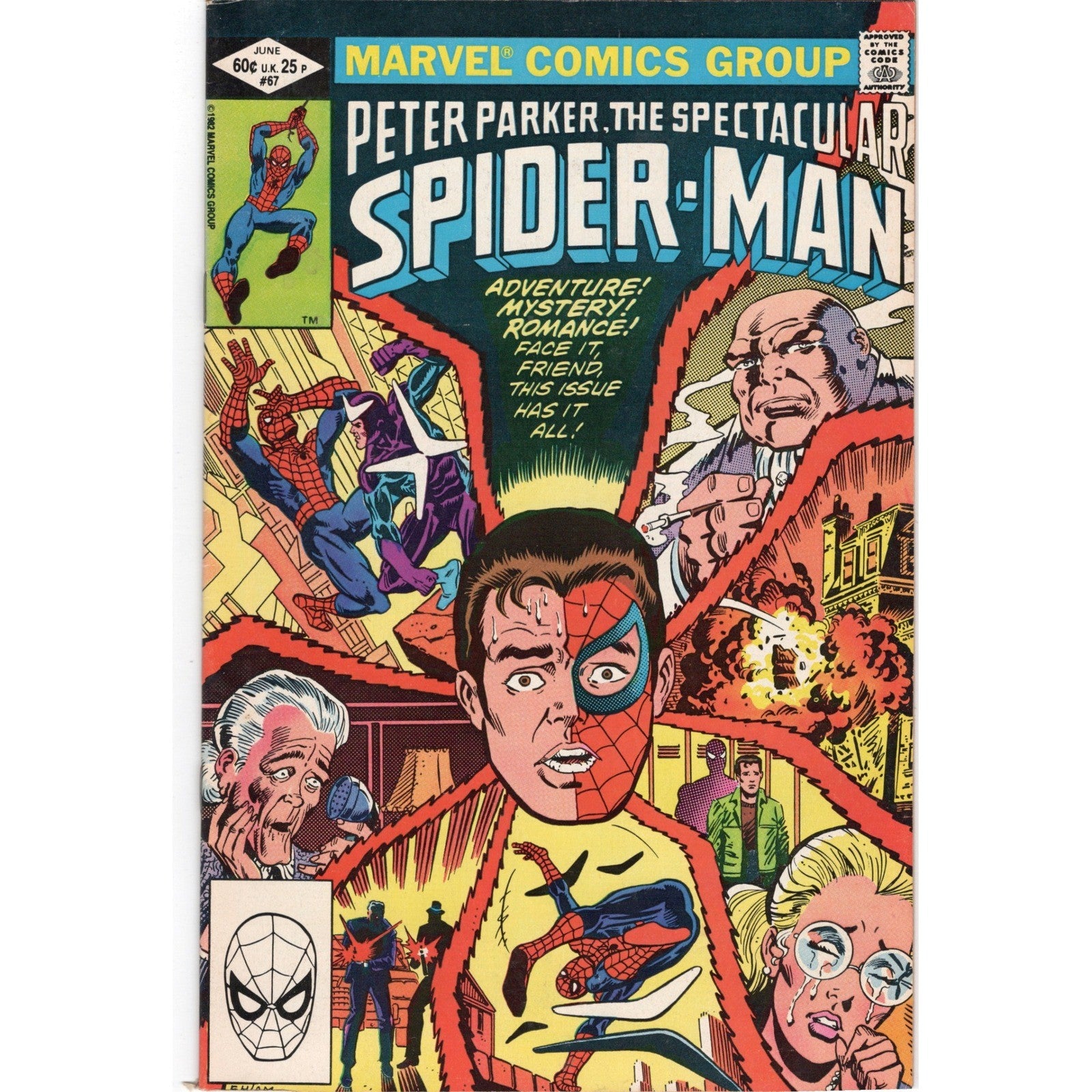 Spectacular Spider-Man 67 Marvel Comics 1982 Kingpin Boomerang VF Direct Edition