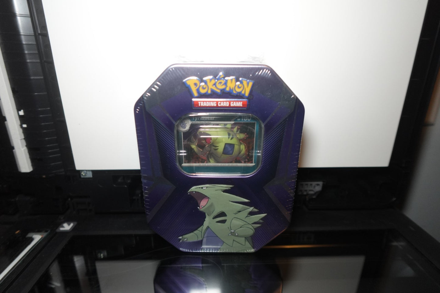Pokemon TCG 2024 Tyranitar Metal Tin with 3 Foil Cards 3 Boosters & Online Code
