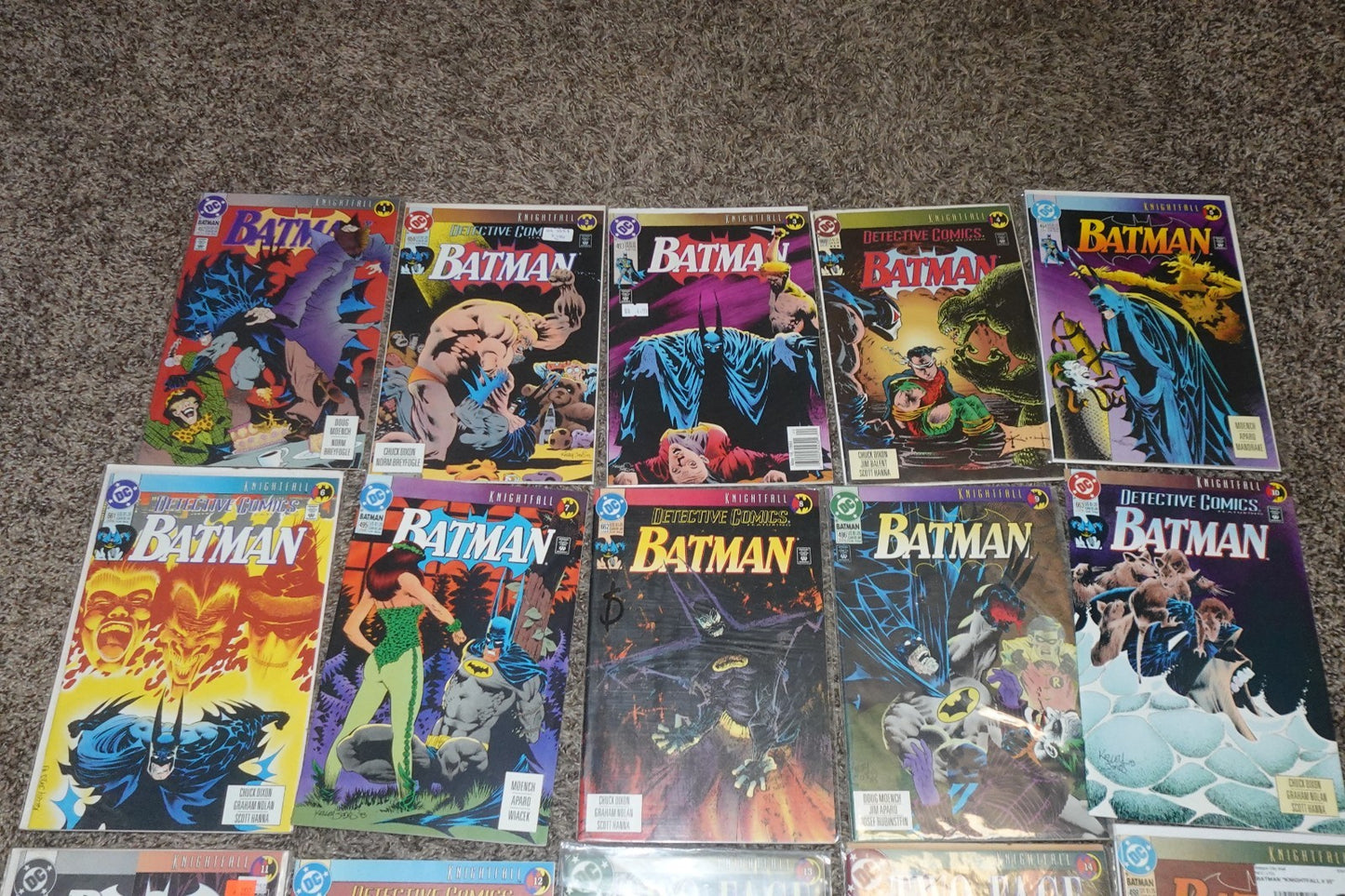 1993 Batman Knightfall #1-19 DC Comics Complete Set High Grade Bane 