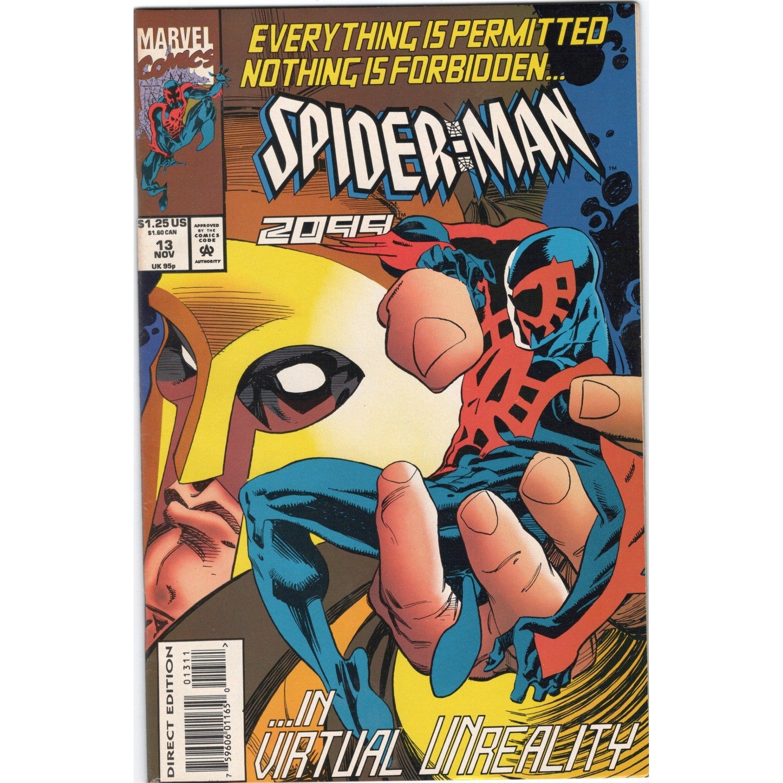 Spider-Man 2099 #13 Marvel Comics 1993 Miguel O'Hara Virtual Unreality VF Direct