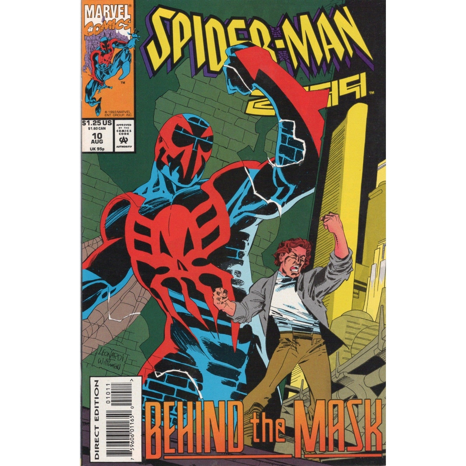 Spider-Man 2099 #10 August 1993 Marvel Comics Miguel O'Hara VF Direct Edition