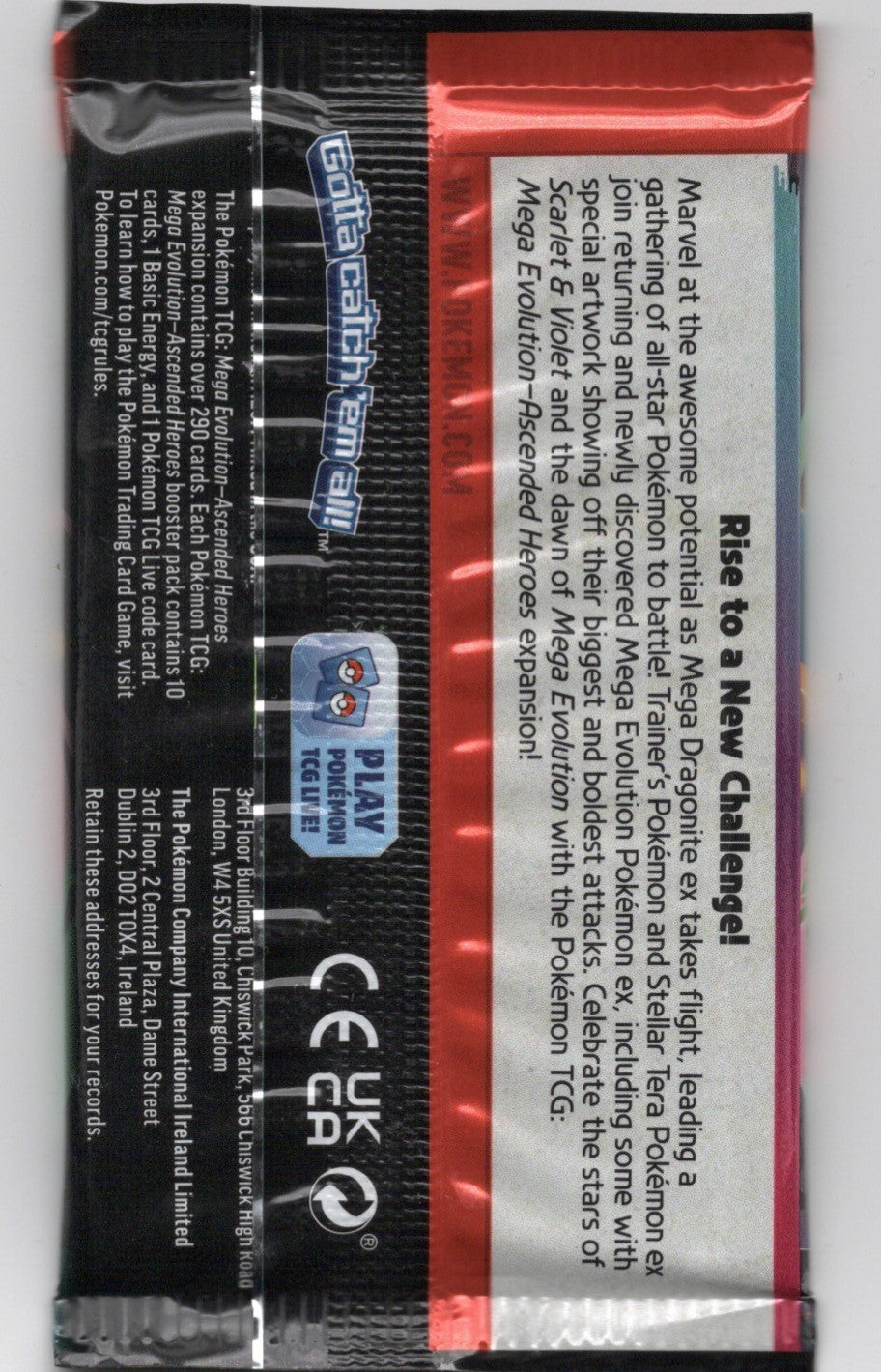 Pokemon Ascended Heroes Booster Pack 1x - Ships Today!