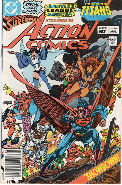 Action Comics #546 Superman, Brainiac! JLA New Teen Titans DC Comics Aug. 1983