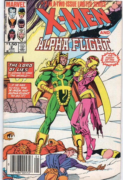 X-Men Alpha Flight #2 (Marvel Comics January 1986) High Grade VF/NM