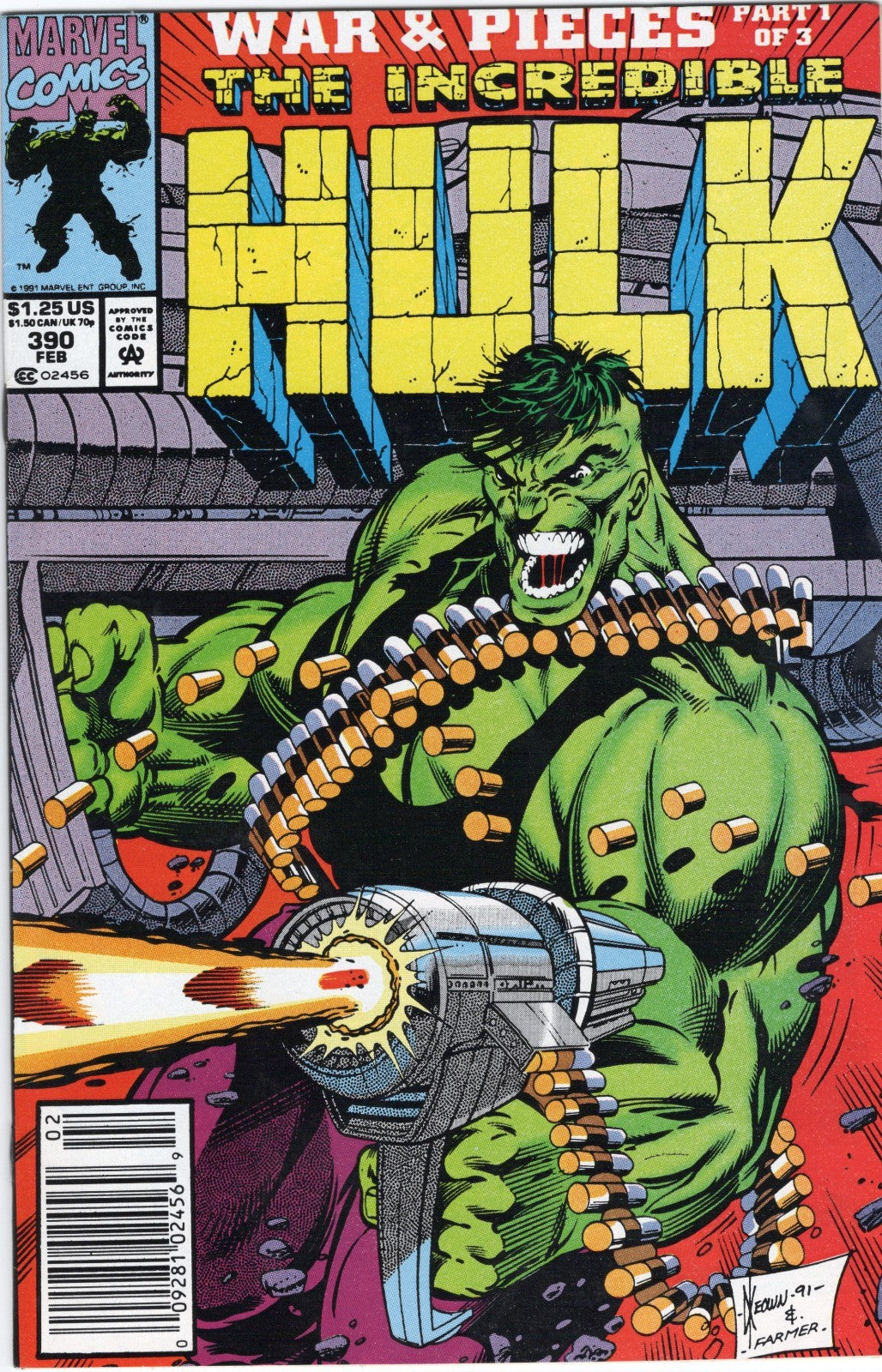 War & Pieces Part 1 of 3 The Incredible Hulk #390🔥NM 9.8🔥SWEET!🔥2c