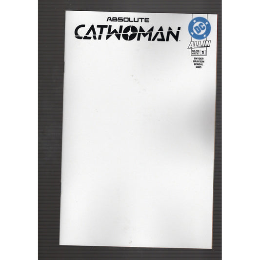 Absolute Catwoman 1 Blank Sketch Variant DC All In Snyder Bengal NM