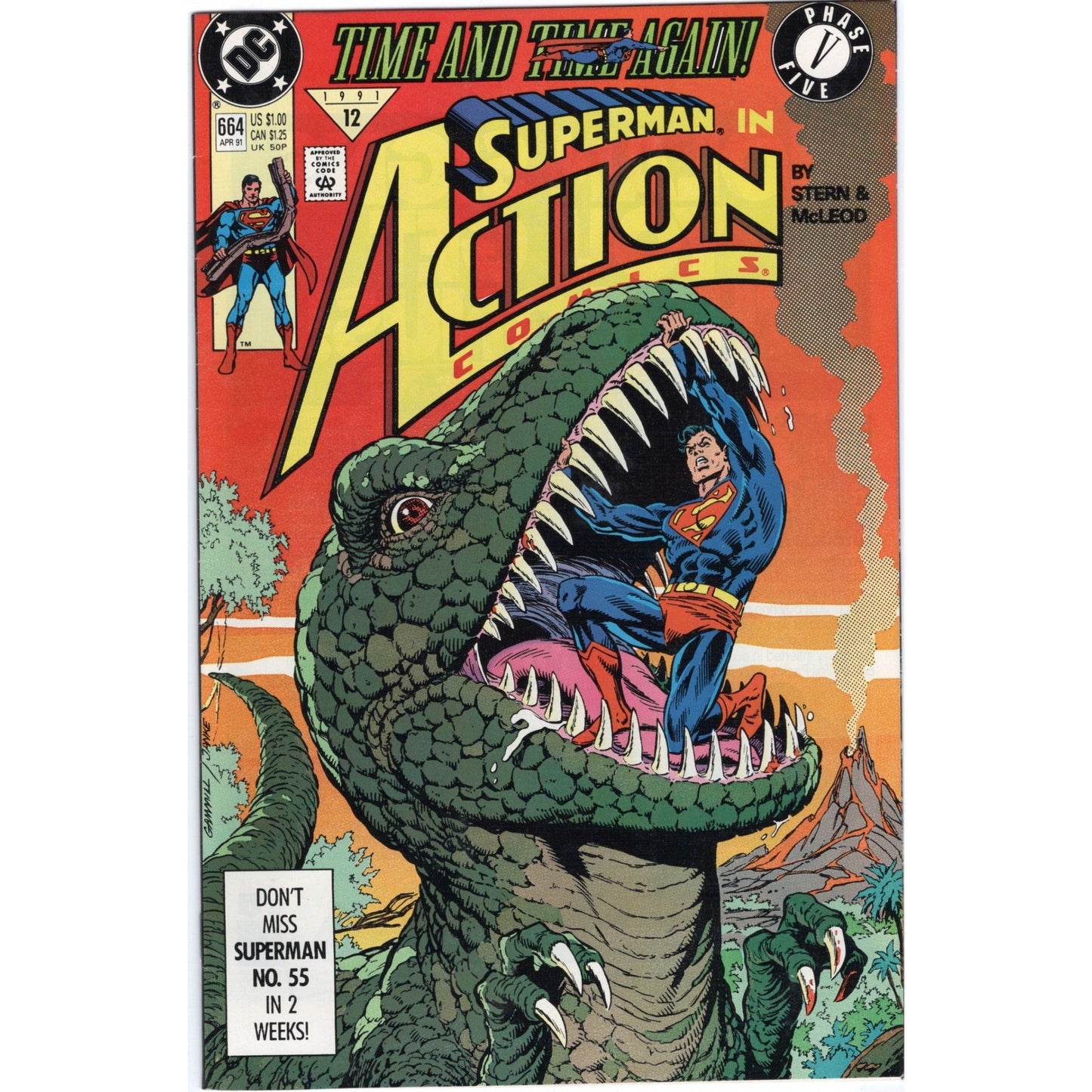 DC Action Comics 664 Superman Time and Time Again Phase 5 April 1991 VF