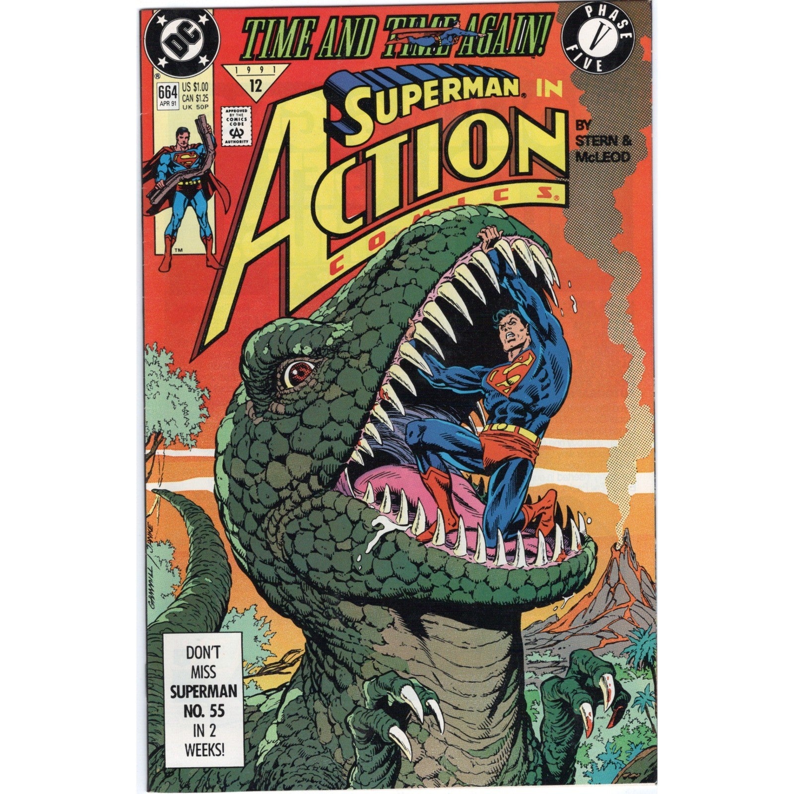DC Action Comics 664 Superman Time and Time Again Phase 5 April 1991 VF