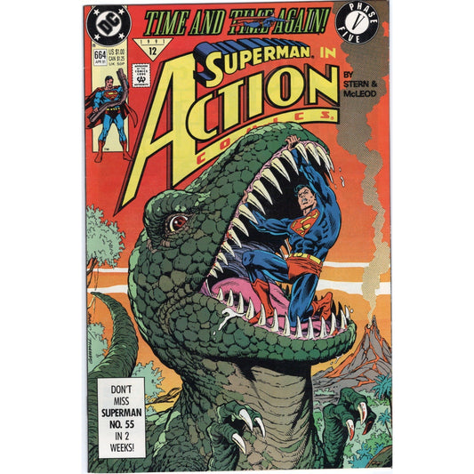 DC Action Comics 664 Superman Time and Time Again Phase 5 April 1991 VF