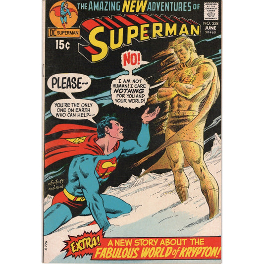 Superman 238 DC Comics 1971 Bronze Age Sandman Superman Very Fine VF