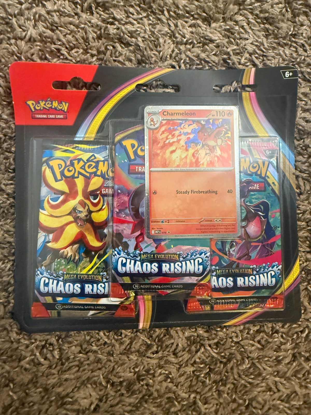 [Charmeleon] 3-Pack Blister Chaos Rising ME04 Pokemon TCG Ready To Ship
