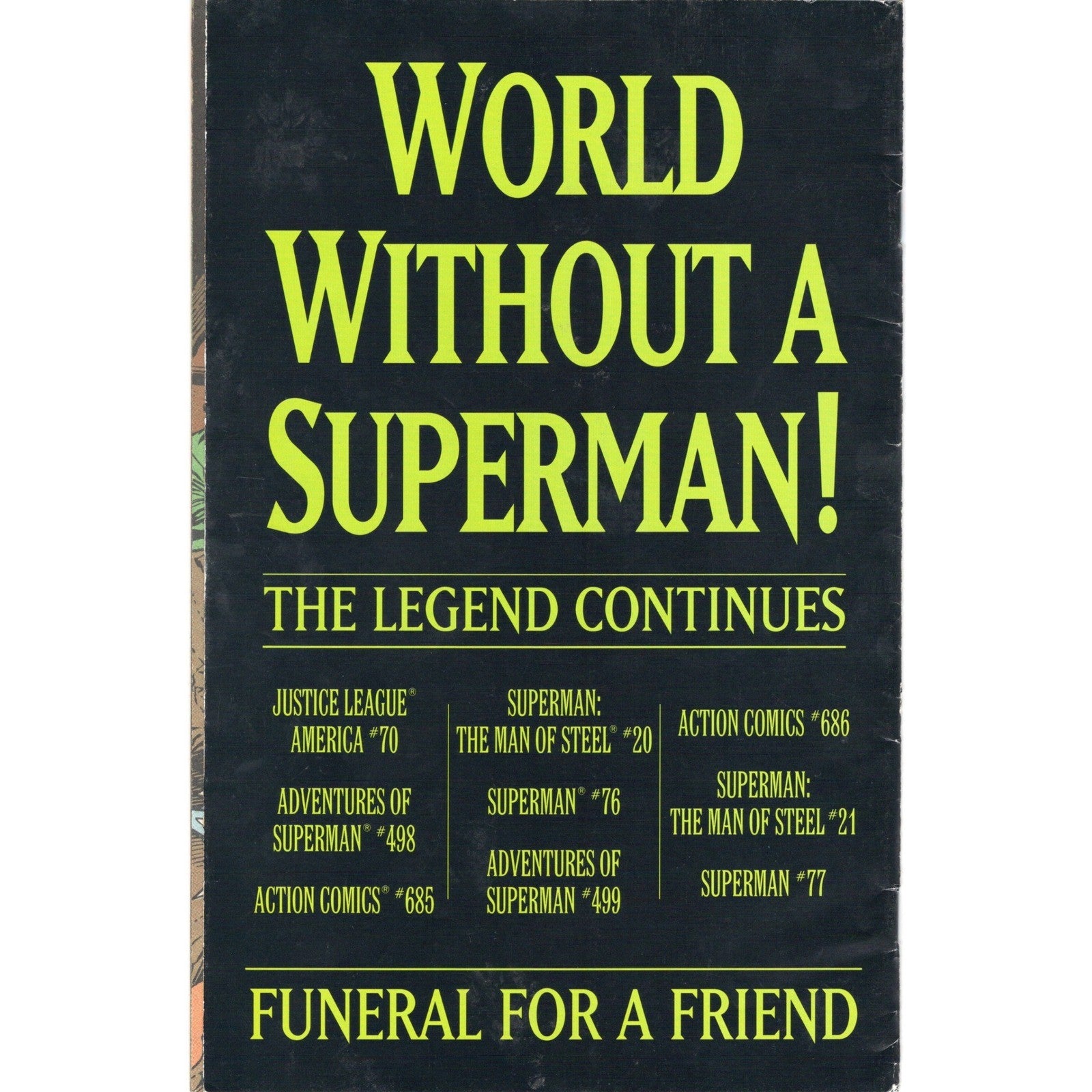 Superman 75 Death of Superman DC Comics 1993 4th Print Green Logo VF Dan Jurgens