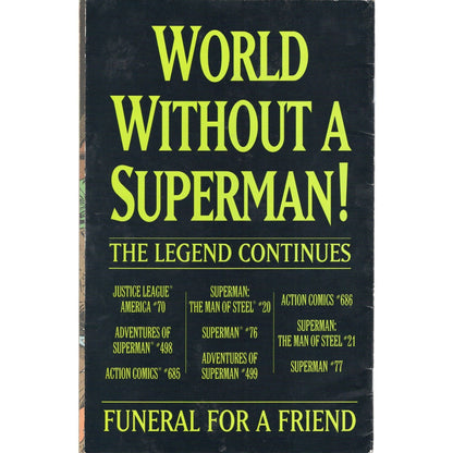 Superman 75 Death of Superman DC Comics 1993 4th Print Green Logo VF Dan Jurgens