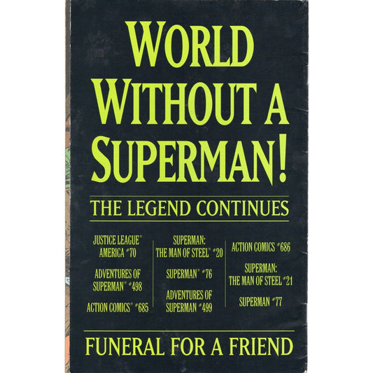 Superman 75 Death of Superman DC Comics 1993 4th Print Green Logo VF Dan Jurgens
